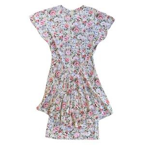 Vintage Visionz California 80’s Floral Dress with Long Ruffle